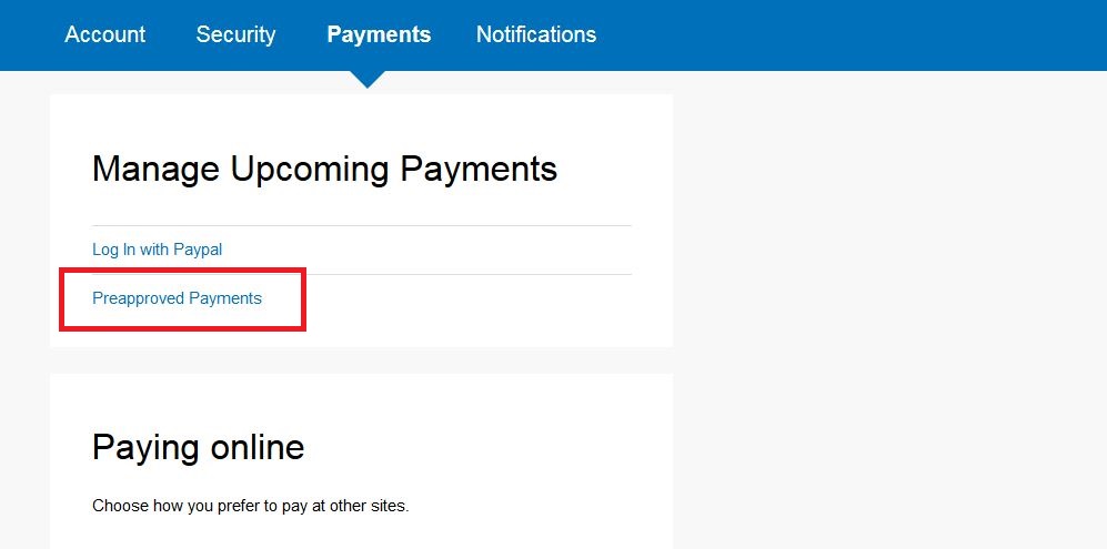 a new page will open including all those pre approved payments and recurring payments currently active on your account in this page click on set available - fortnite paypal problem